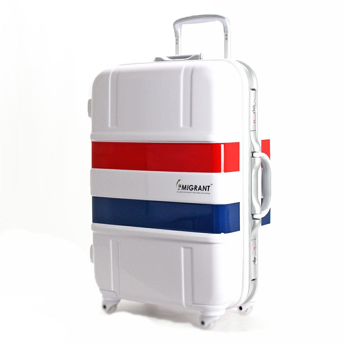 OUTLET 51％OFF】スーツケース Mサイズ フレームタイプ トリコロール