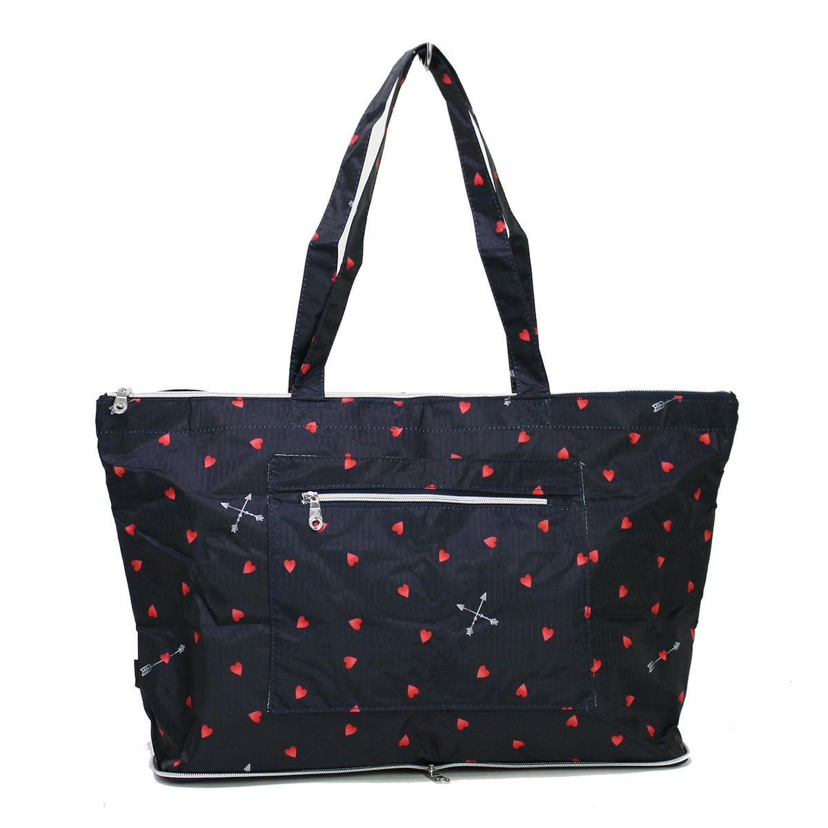 折りたたみトートバッグ ハートネイビー柄 ハピタス H0001 | シフレ