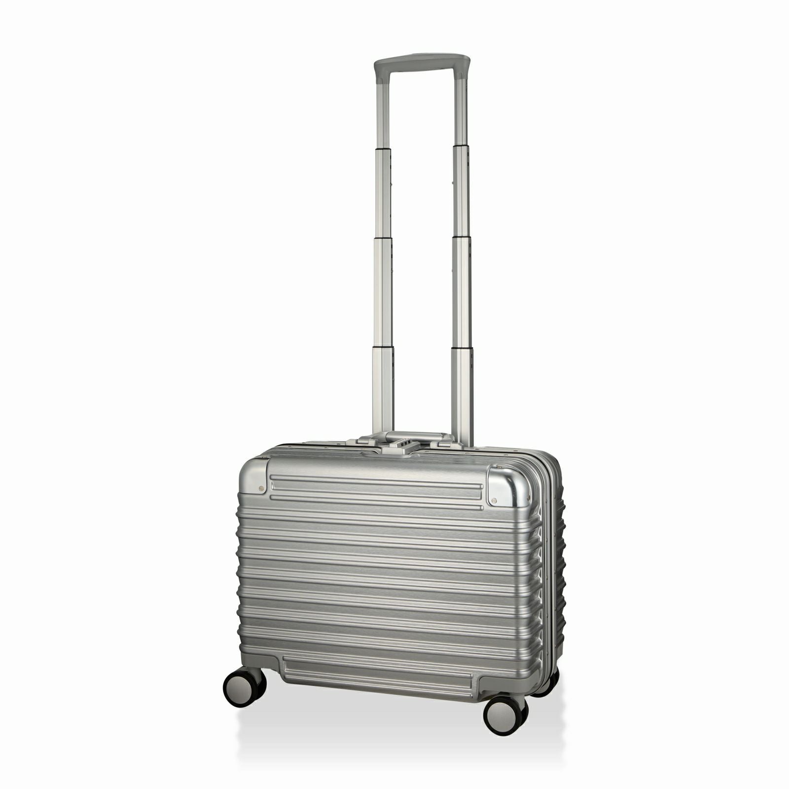 スーツケース 横型 機内持ち込み Sサイズ 27L アルミ調 TRIDENT