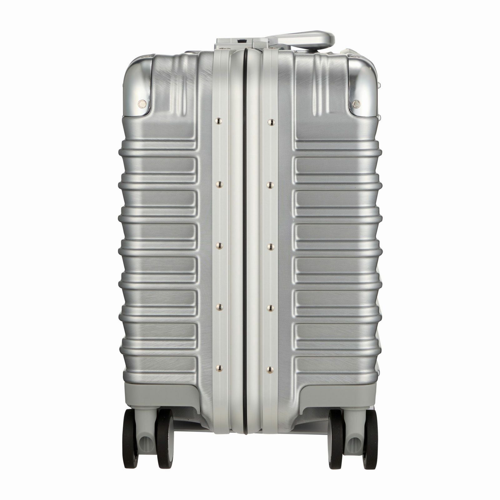 スーツケース 横型 機内持ち込み Sサイズ 27L アルミ調 TRIDENT