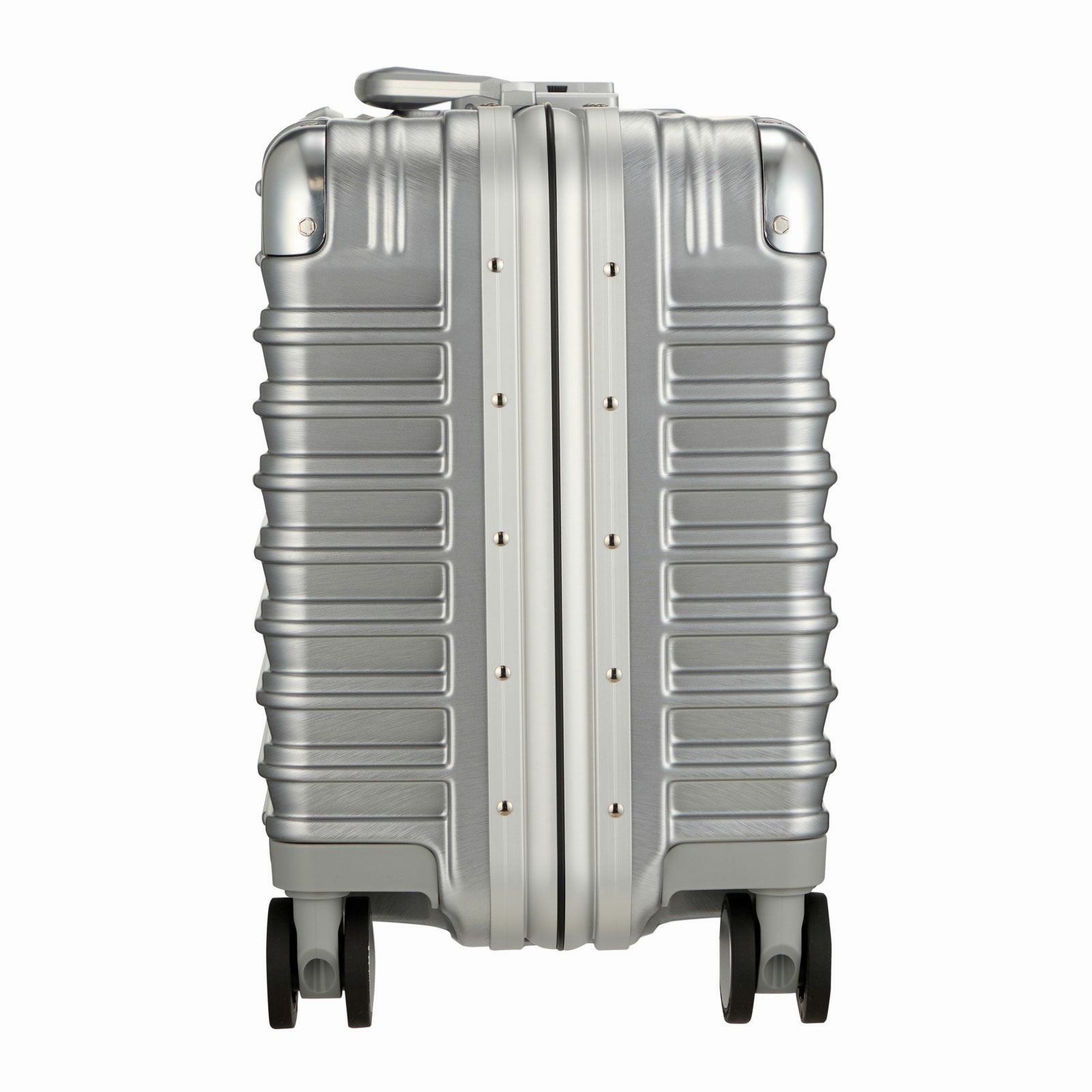 スーツケース 横型 機内持ち込み Sサイズ 27L アルミ調 TRIDENT