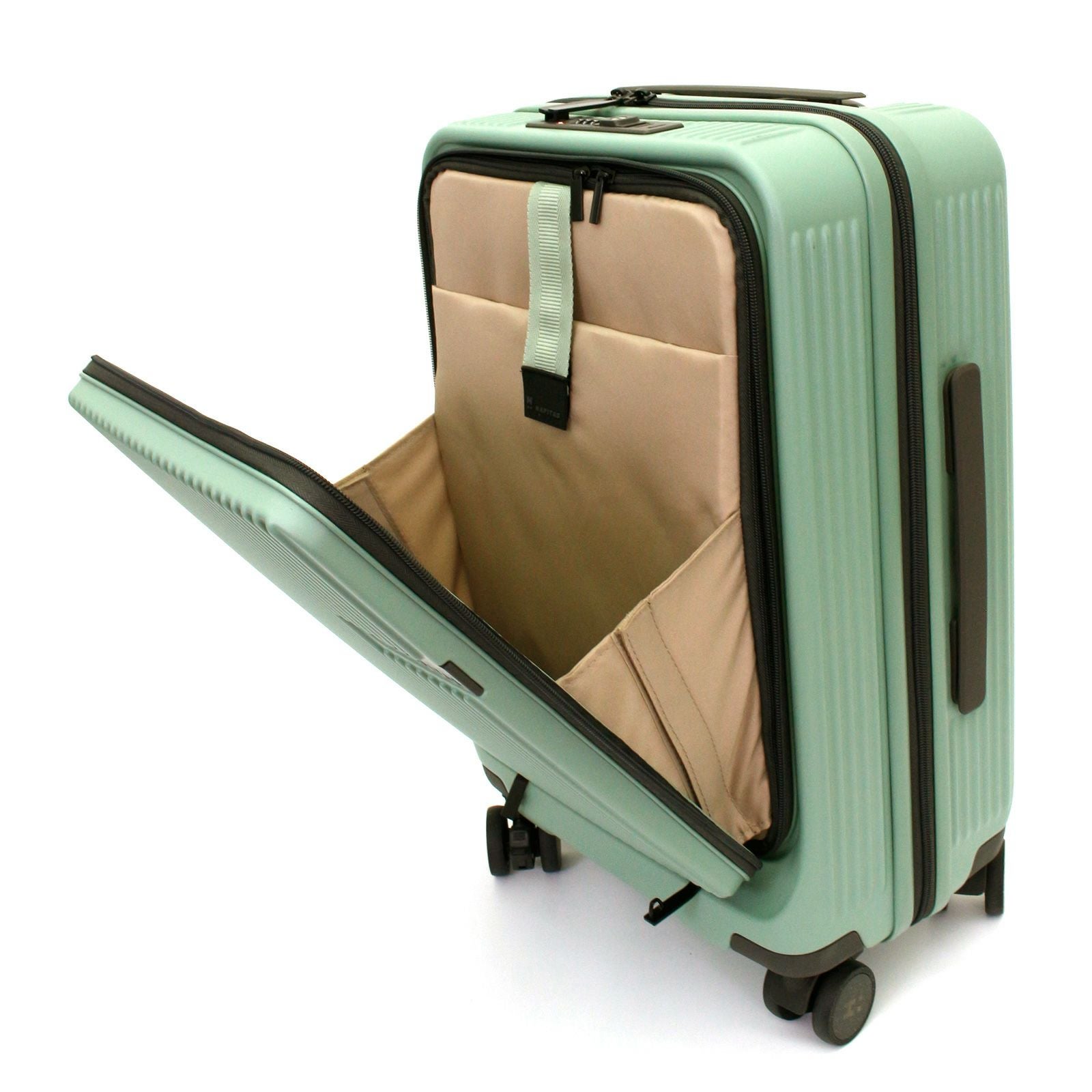 SALE 50％OFF】前パカ スーツケース Sサイズ ジッパータイプ