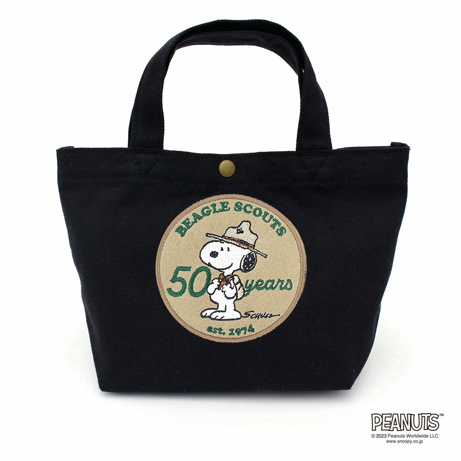 刺繍ワッペン 帆布ミニトートバッグ スヌーピー ビーグルスカウト 6015