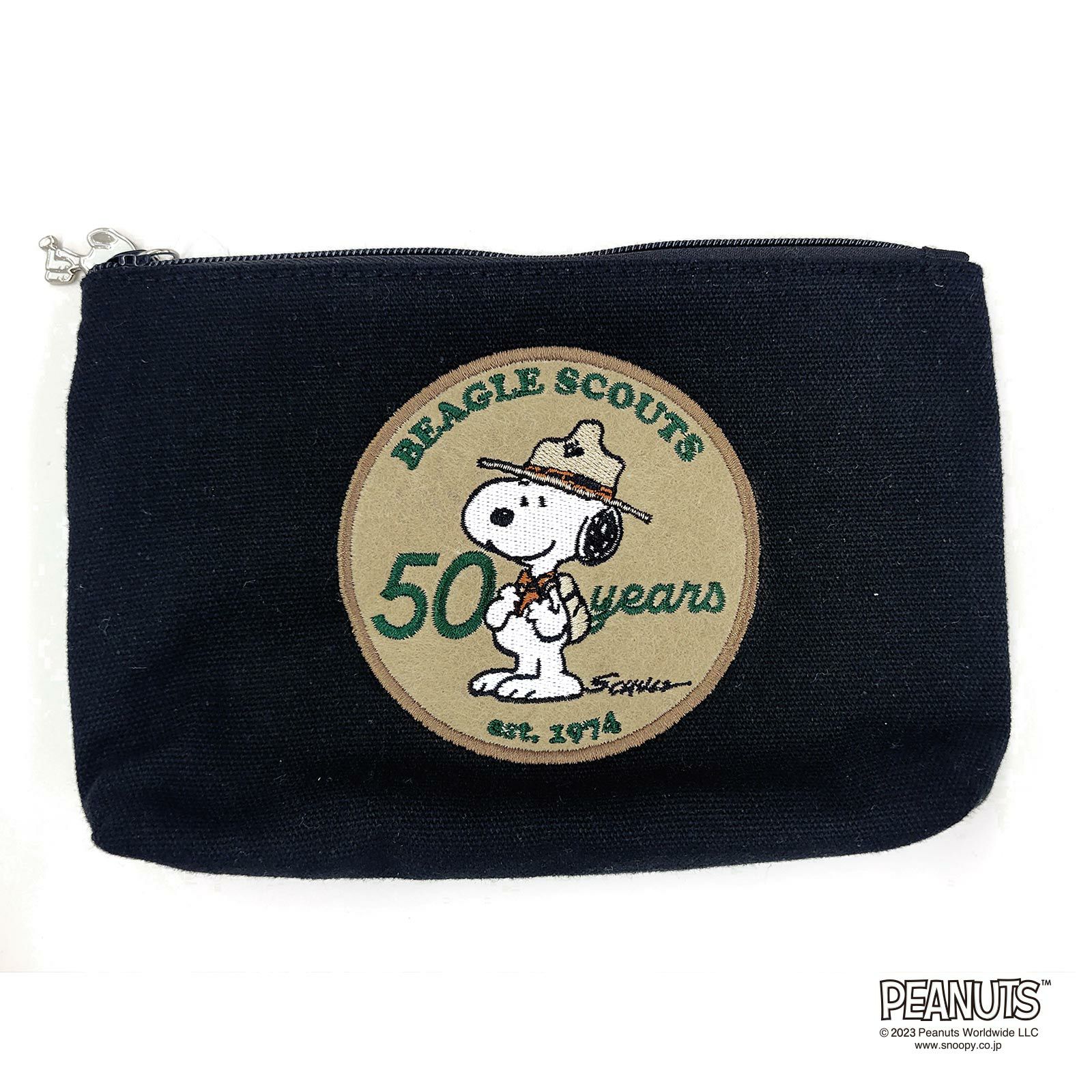 刺繍ワッペン 帆布ポーチ Mサイズ スヌーピー ビーグルスカウト 7100-M