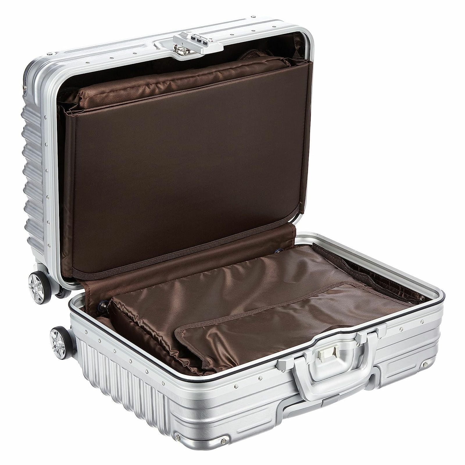 OUTLET 30%OFF】スーツケース 横型 機内持ち込み Sサイズ 27L アルミ調