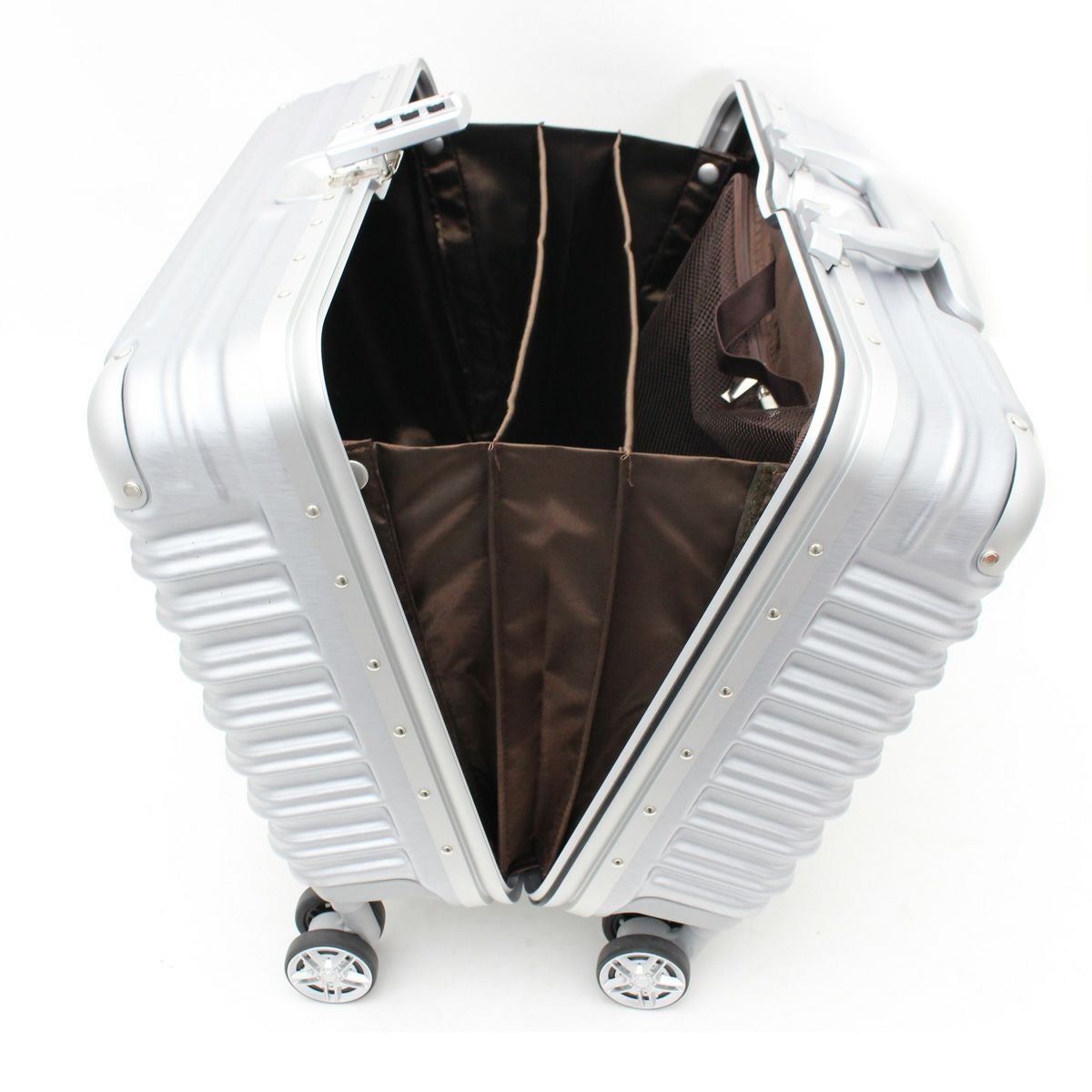 OUTLET 30%OFF】スーツケース 横型 機内持ち込み Sサイズ 27L アルミ調