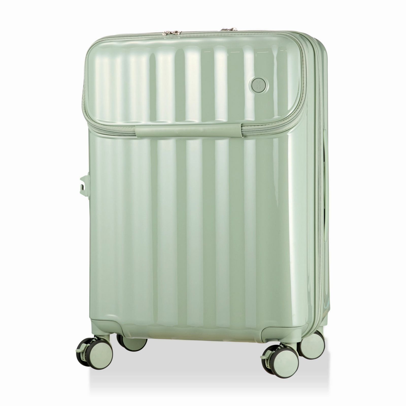 カップホルダー付き 上パカ スーツケース Mサイズ ジッパータイプ