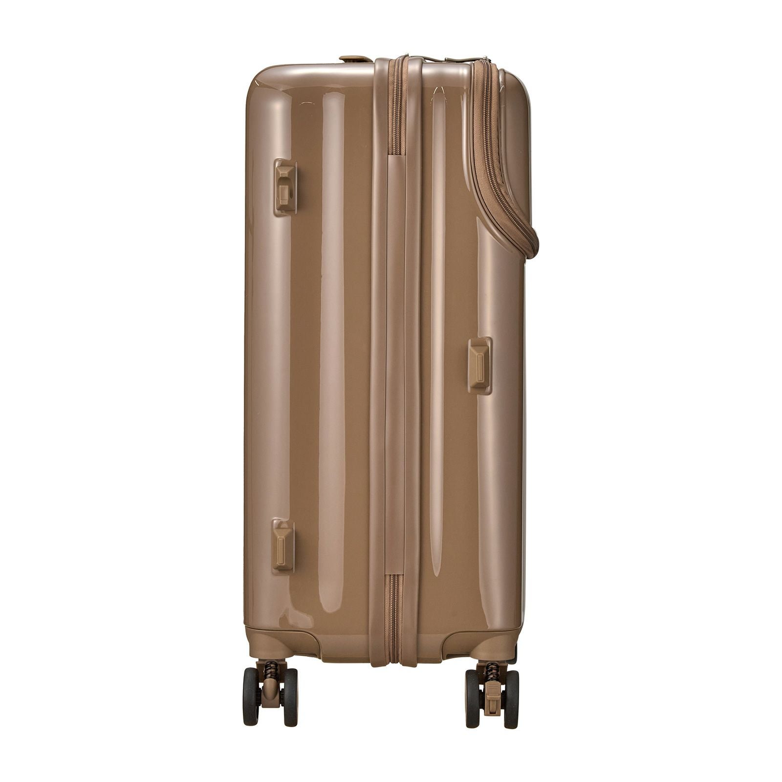 カップホルダー付き 上パカ スーツケース Mサイズ ジッパータイプ