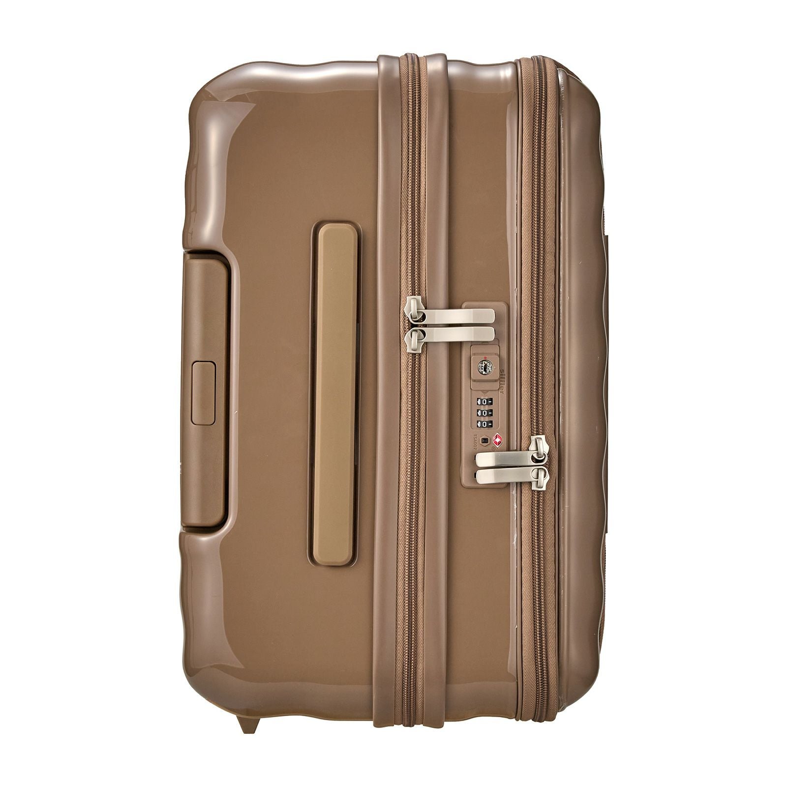 カップホルダー付き 上パカ スーツケース Mサイズ ジッパータイプ