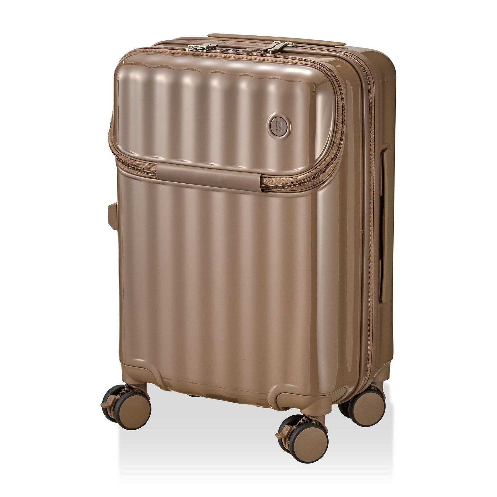 カップホルダー付き 上パカ スーツケース Sサイズ ジッパータイプ