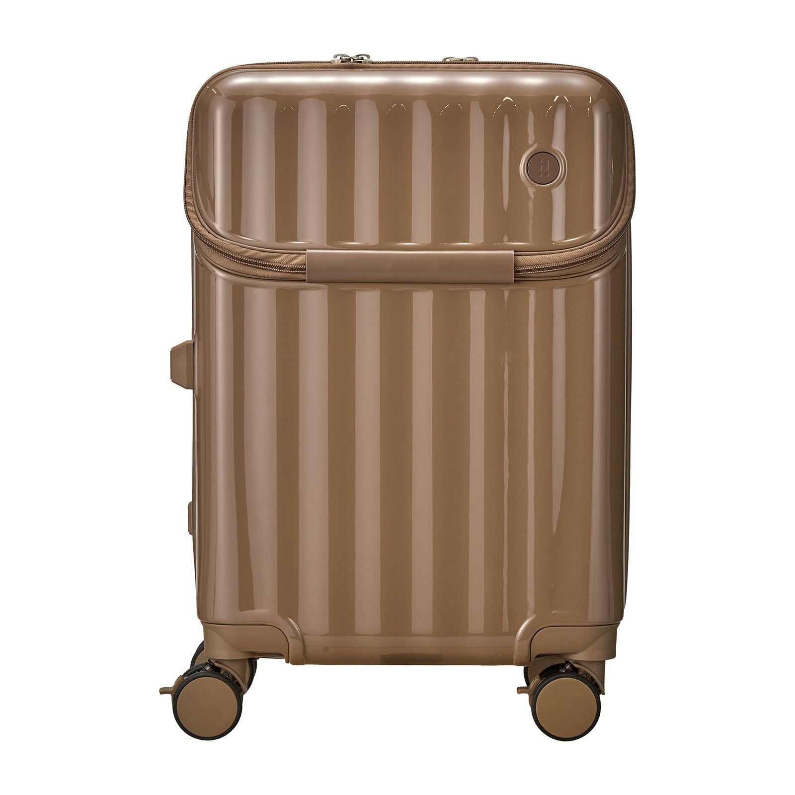 カップホルダー付き 上パカ スーツケース Sサイズ ジッパータイプ