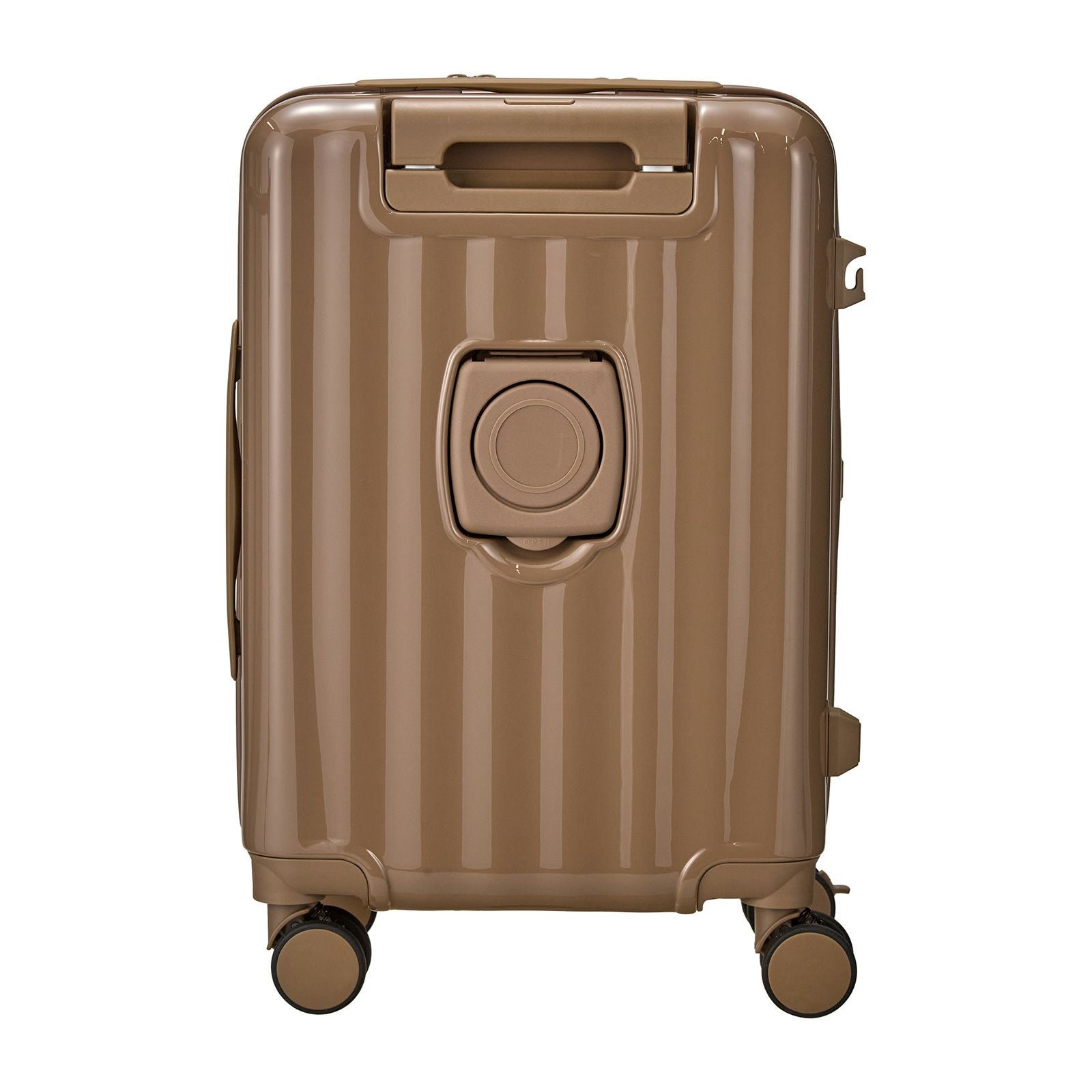 カップホルダー付き 上パカ スーツケース Sサイズ ジッパータイプ