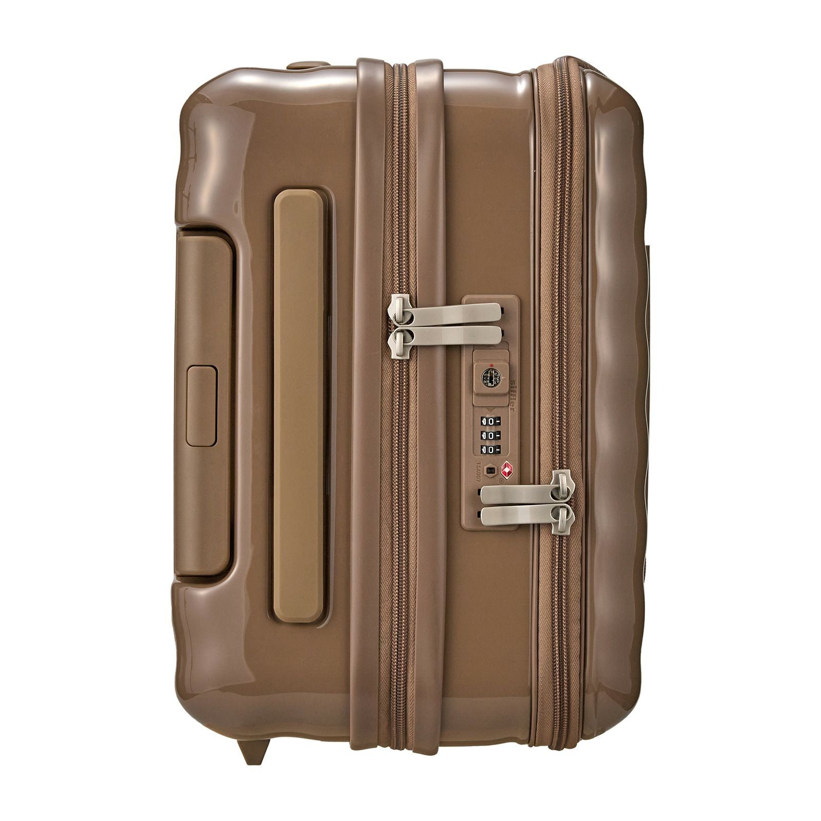 カップホルダー付き 上パカ スーツケース Sサイズ ジッパータイプ