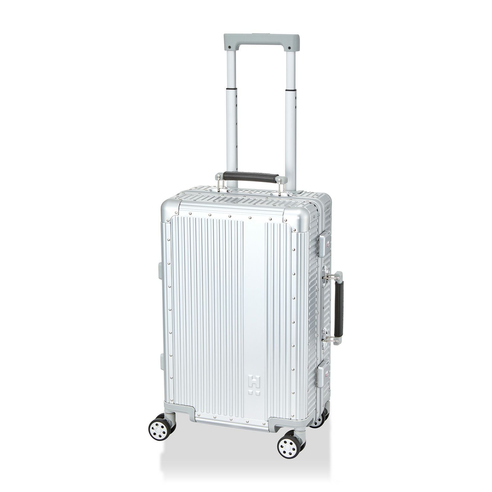 スーツケース 横型 機内持ち込み Sサイズ 27L アルミ調 TRIDENT