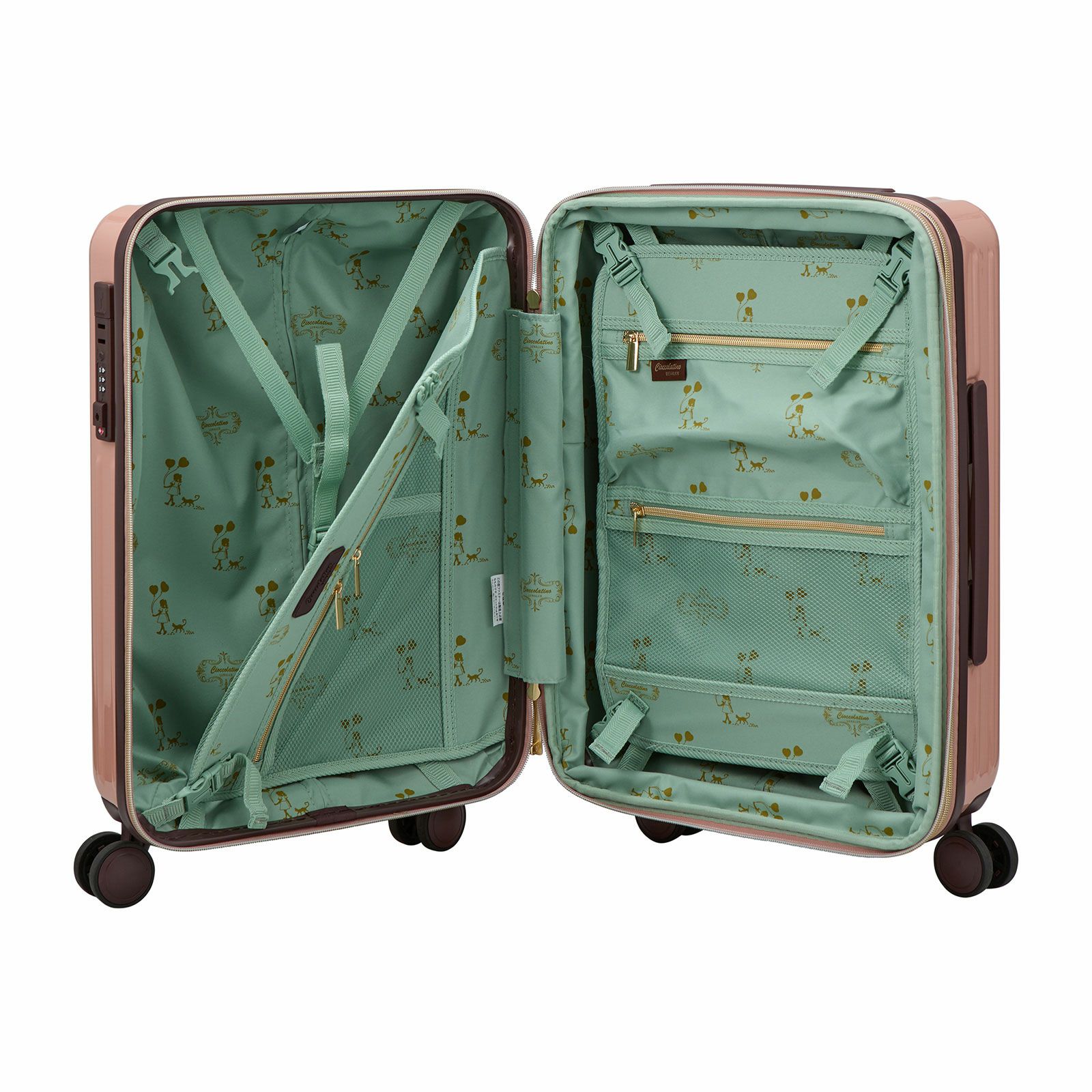 チョコレートデザイン スーツケース Sサイズ バニティケース付き