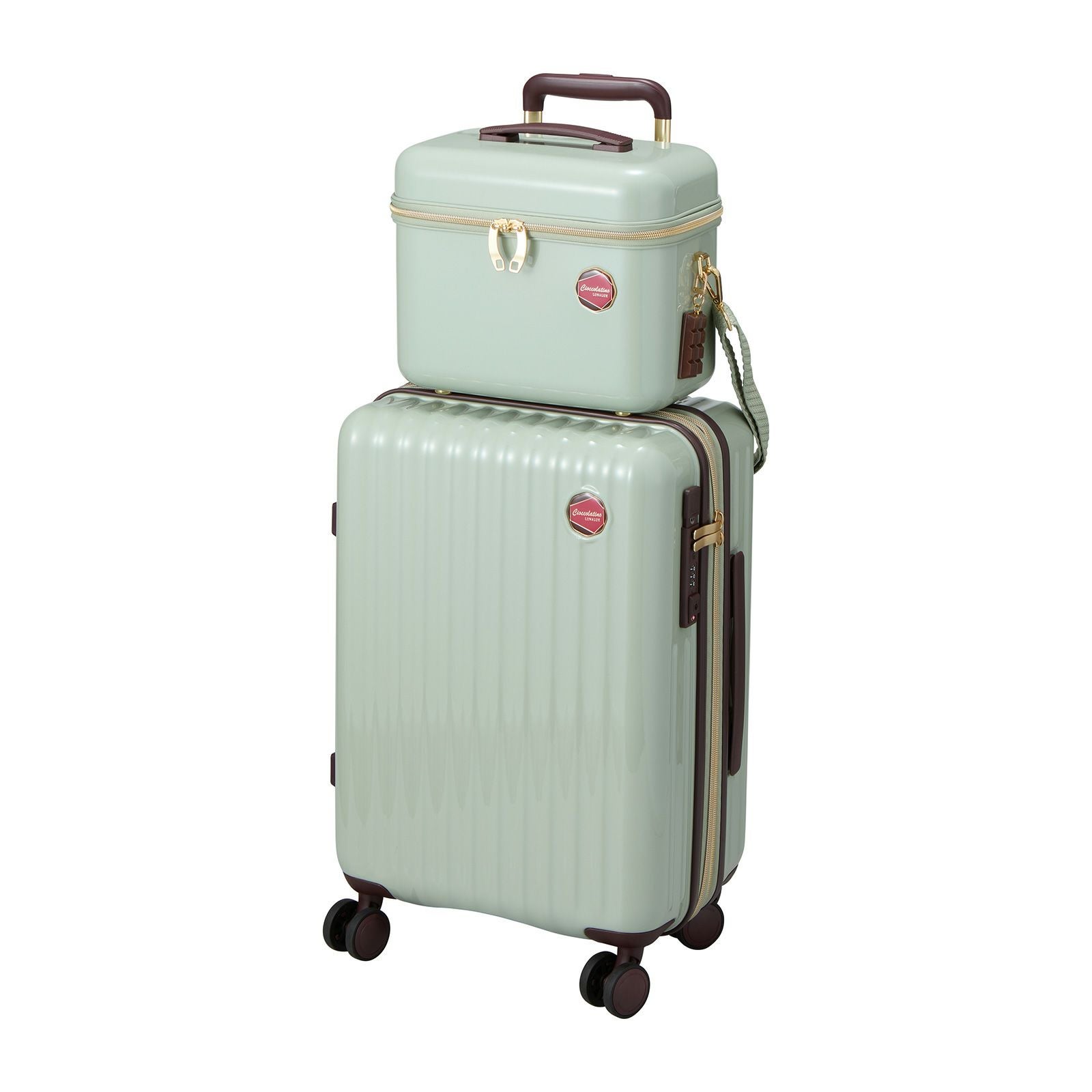 チョコレートデザイン スーツケース Sサイズ バニティケース付き