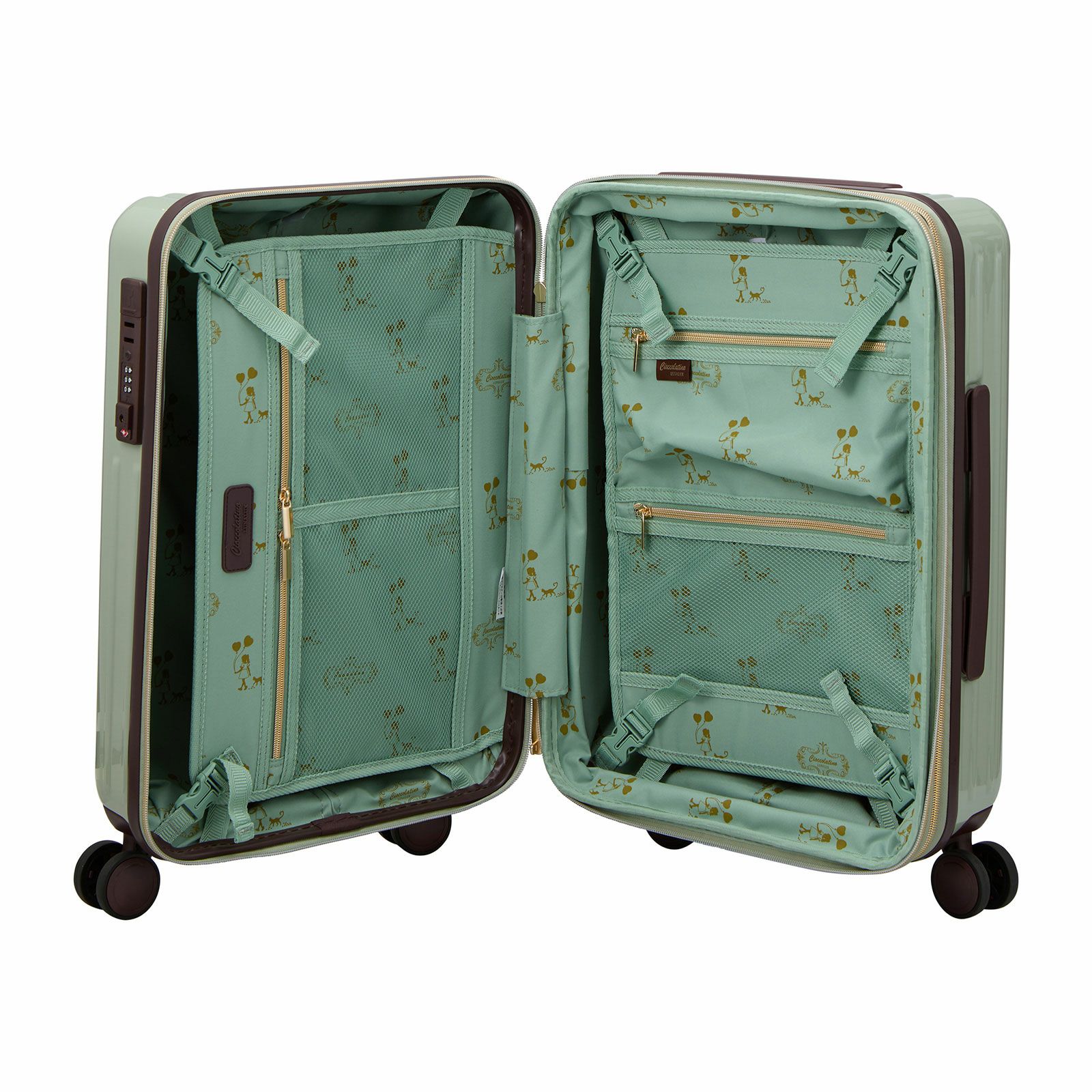 チョコレートデザイン スーツケース Sサイズ バニティケース付き