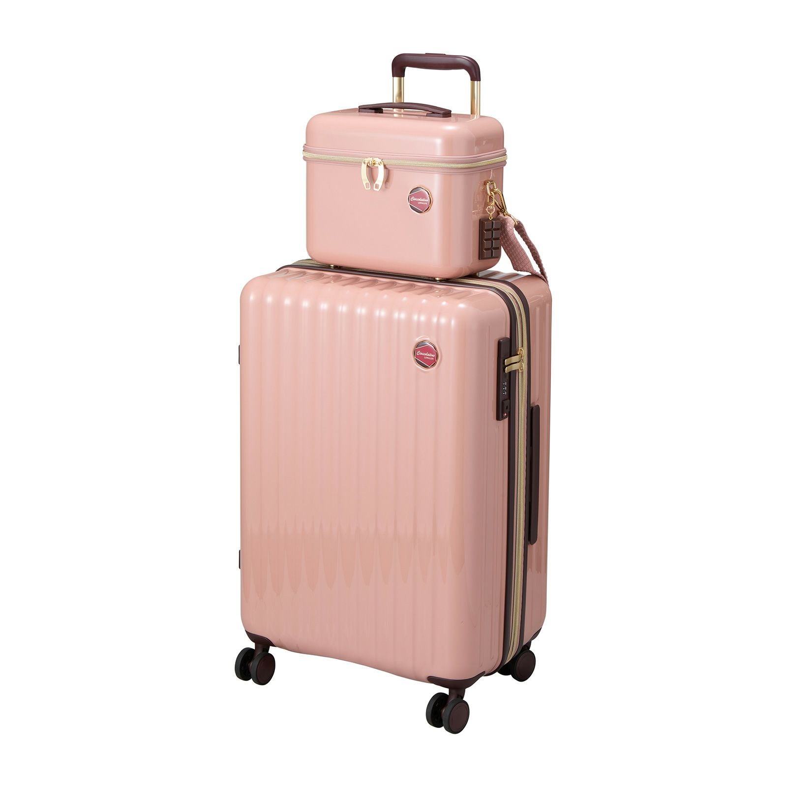 チョコレートデザイン スーツケース Mサイズ バニティケース付き