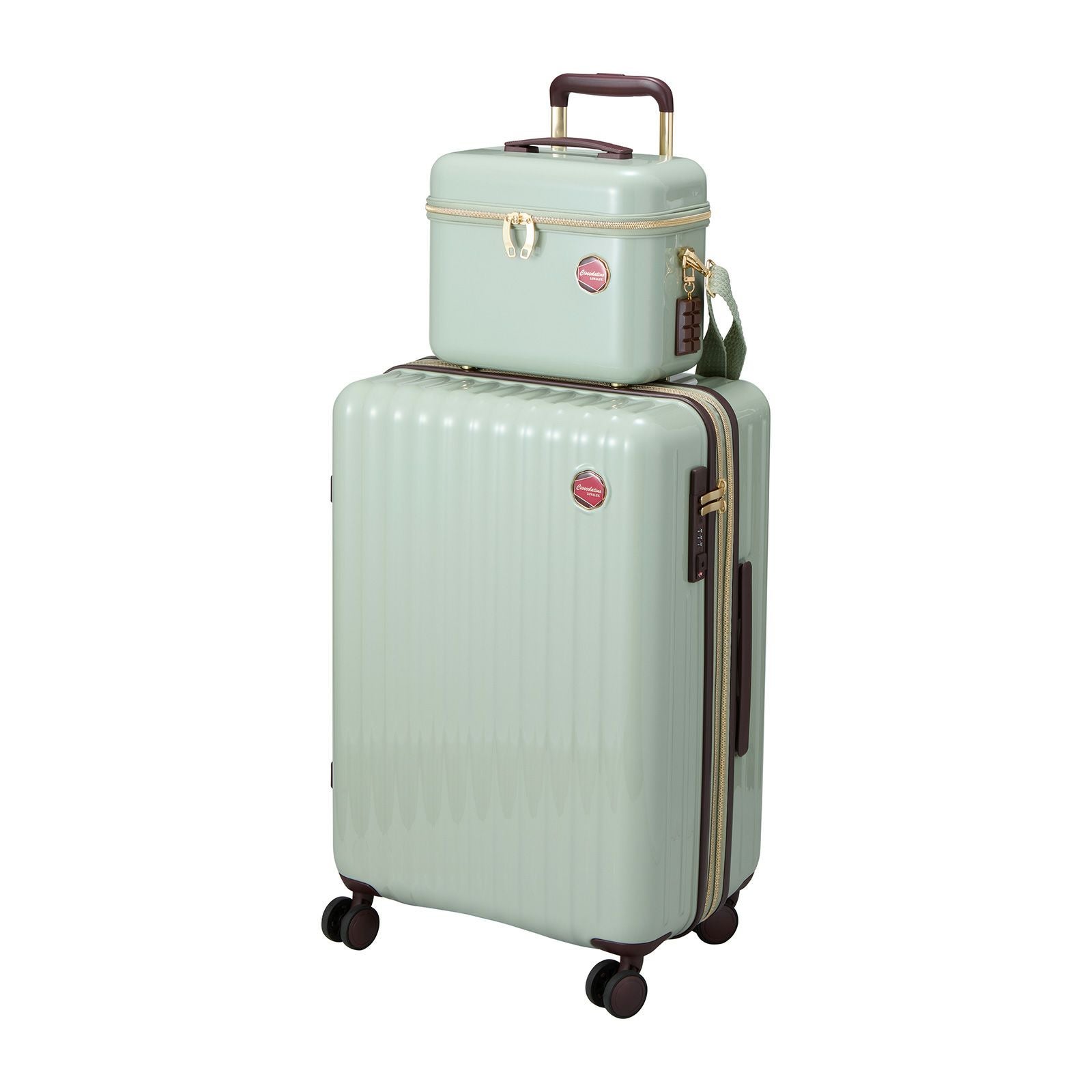 チョコレートデザイン スーツケース Mサイズ バニティケース付き