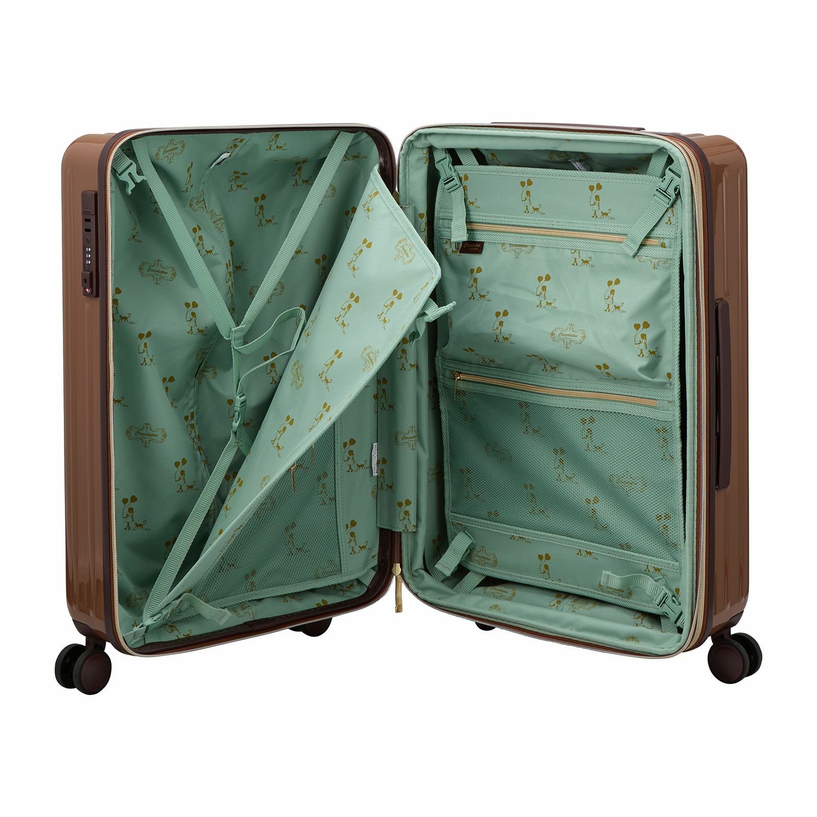 チョコレートデザイン スーツケース Mサイズ バニティケース付き