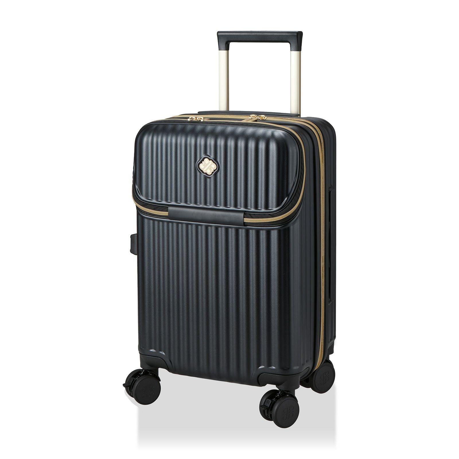 カップホルダー付き 上パカ スーツケース Sサイズ ジッパータイプ