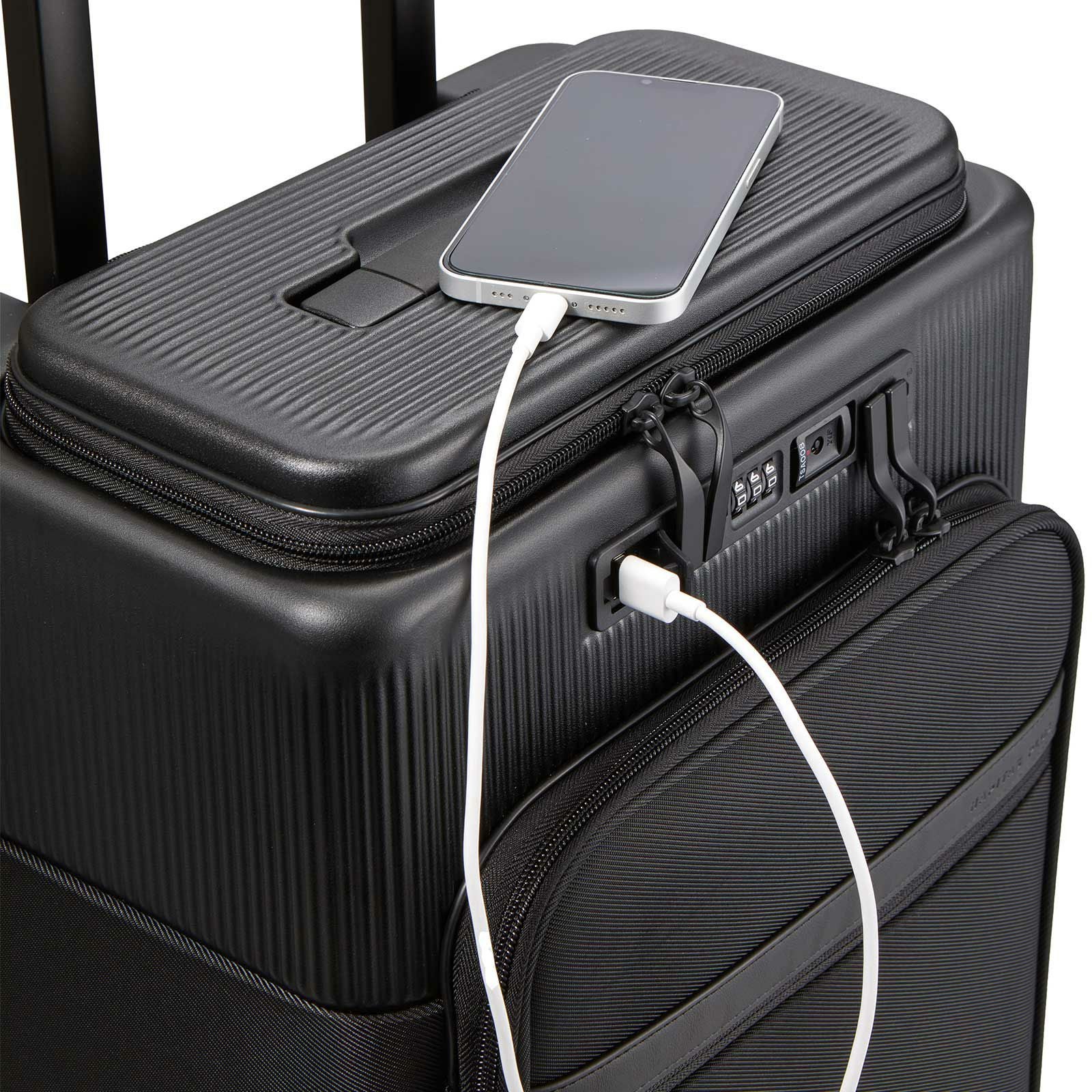 上パカ 横パカ ハイブリッドスーツケース 機内持ち込み Sサイズ USB