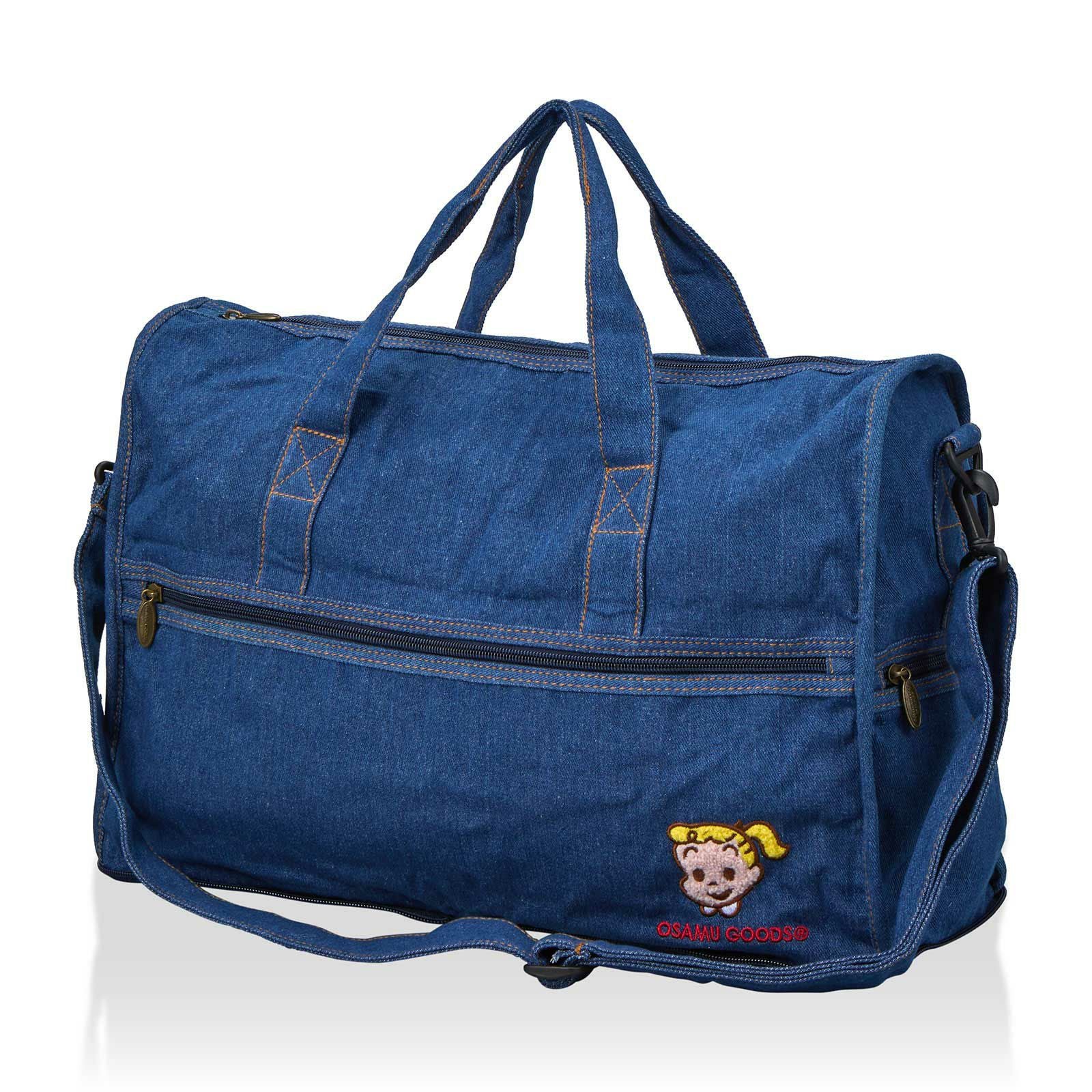 折りたたみ ボストンバッグ デニム Mサイズ オサムグッズ ハピタス