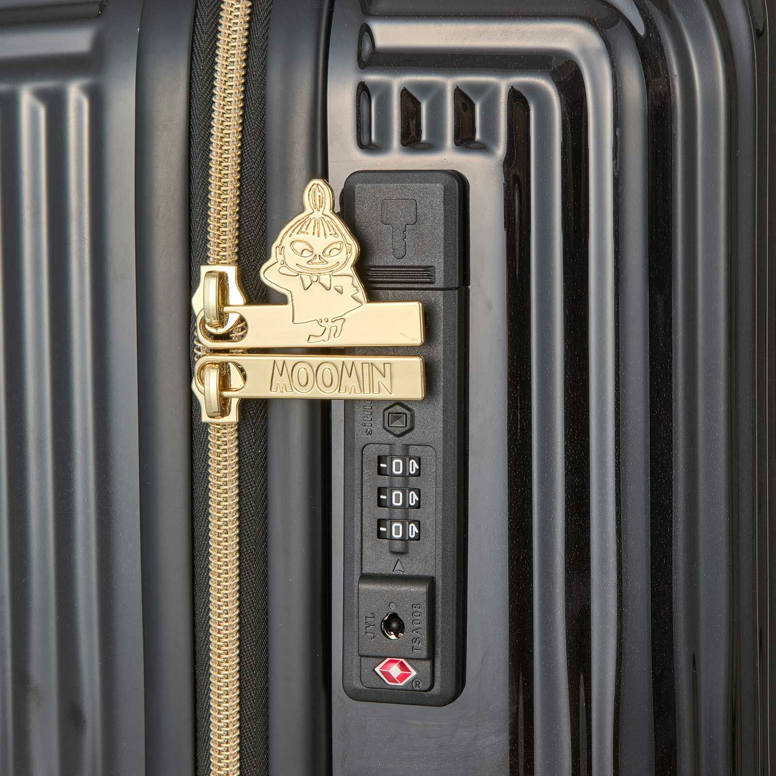 スーツケース Mサイズ 46L ジッパータイプ ムーミン モノトーン
