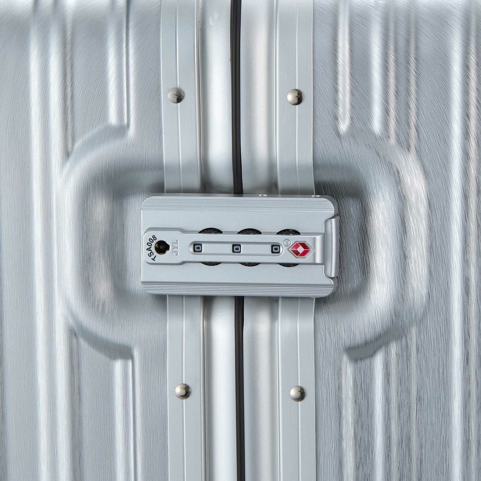 スーツケース BOX型 Lサイズ 80L アルミ調 TRIDENT TRI1030-70