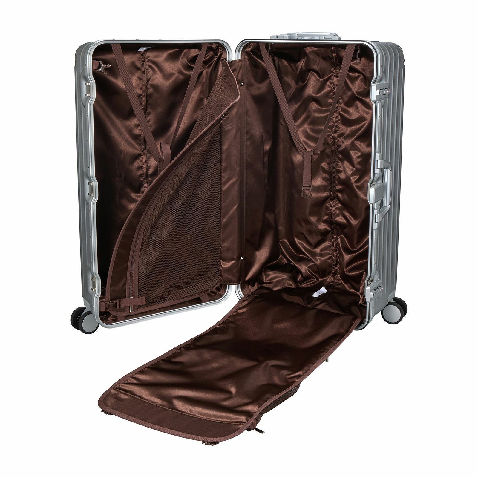 スーツケース BOX型 Lサイズ 80L アルミ調 TRIDENT TRI1030-70