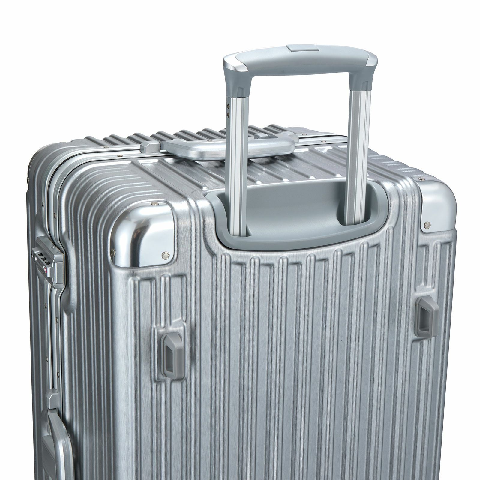 スーツケース BOX型 Lサイズ 80L アルミ調 TRIDENT TRI1030-70