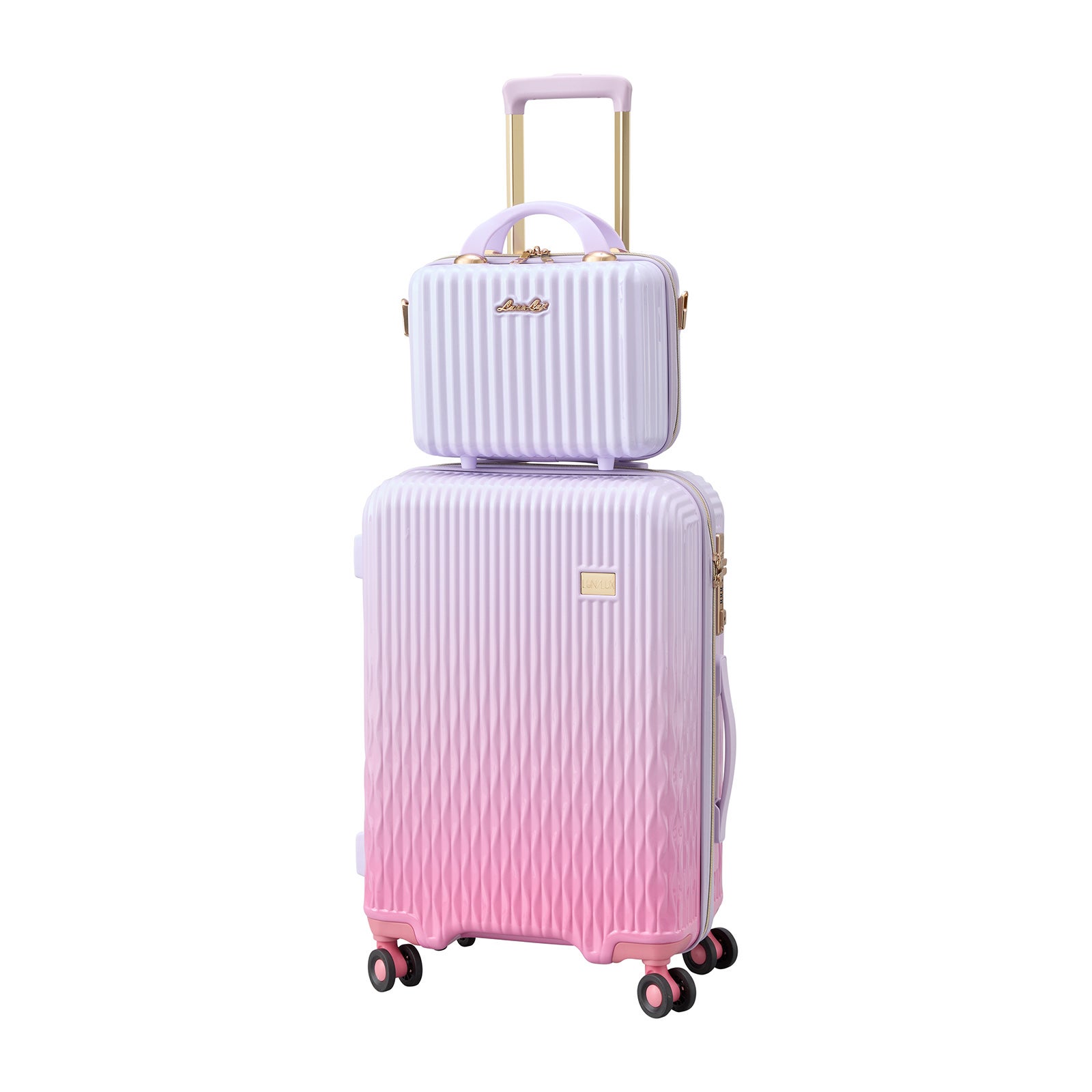 スーツケース Mサイズ 43L ミニトランク付き ジッパータイプ LUNALUX
