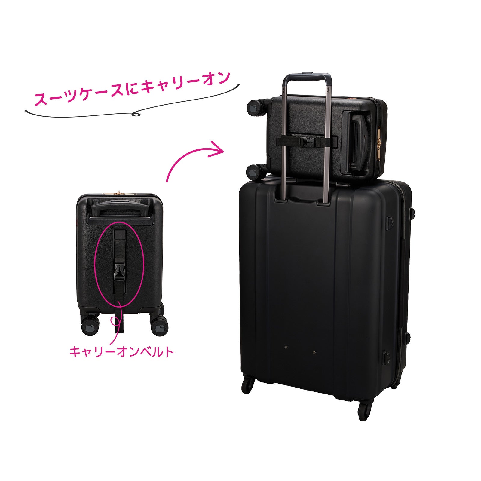 プチキャリー スーツケース 12L ジッパータイプ 日焼け ハローキティ
