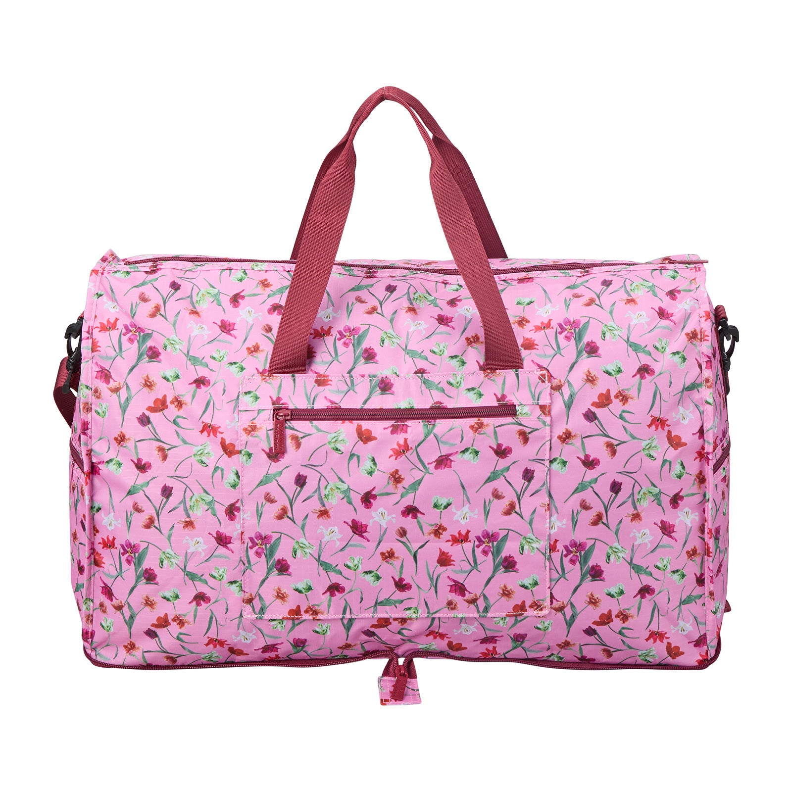 ハイビスカス柄ピンクボストンバッグ 折りたたみボストンバッグ Lサイズ 38L HIBIYA-KADAN ハピタス H0004