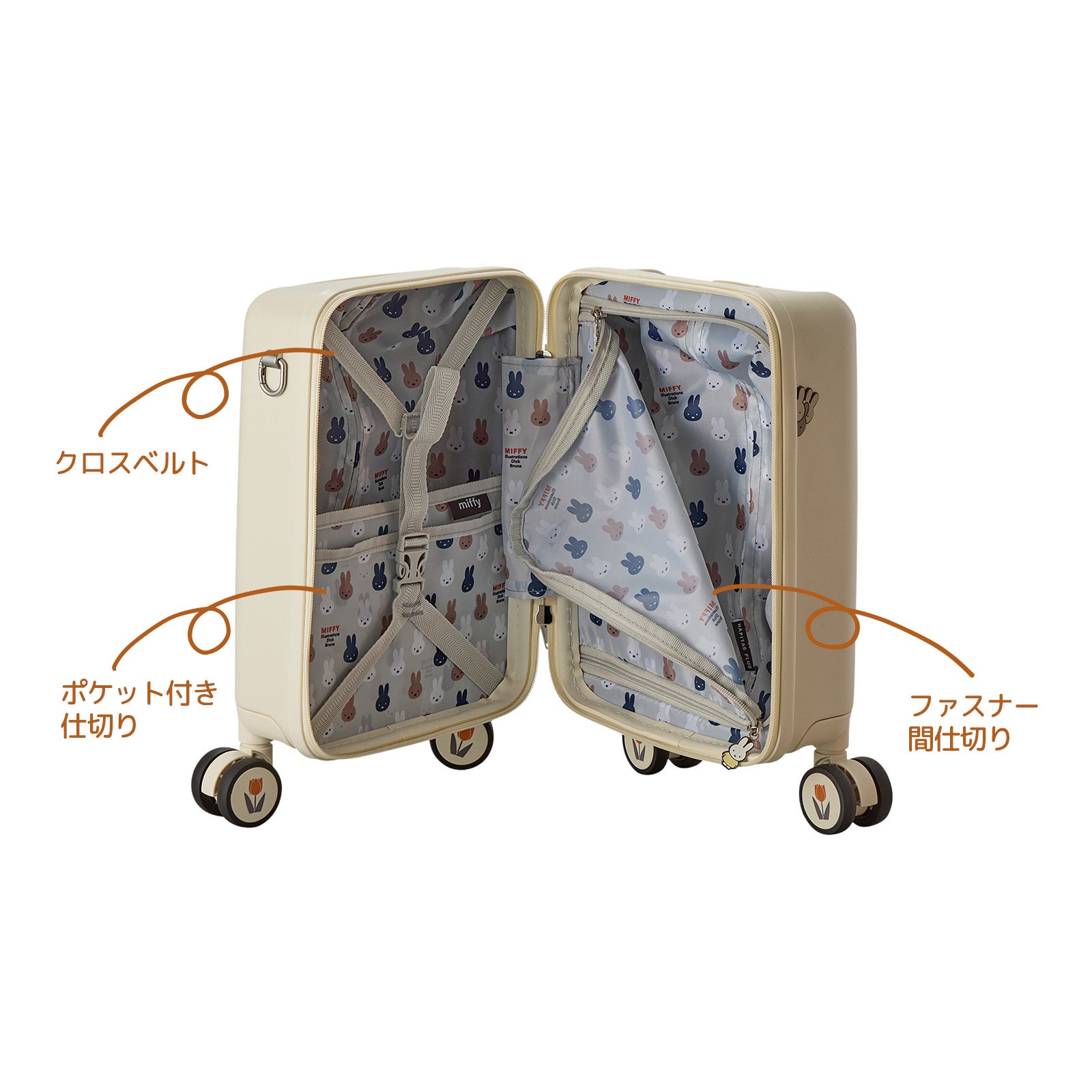 プチキャリー スーツケース 12L ジッパータイプ ミッフィー HPL2343-33