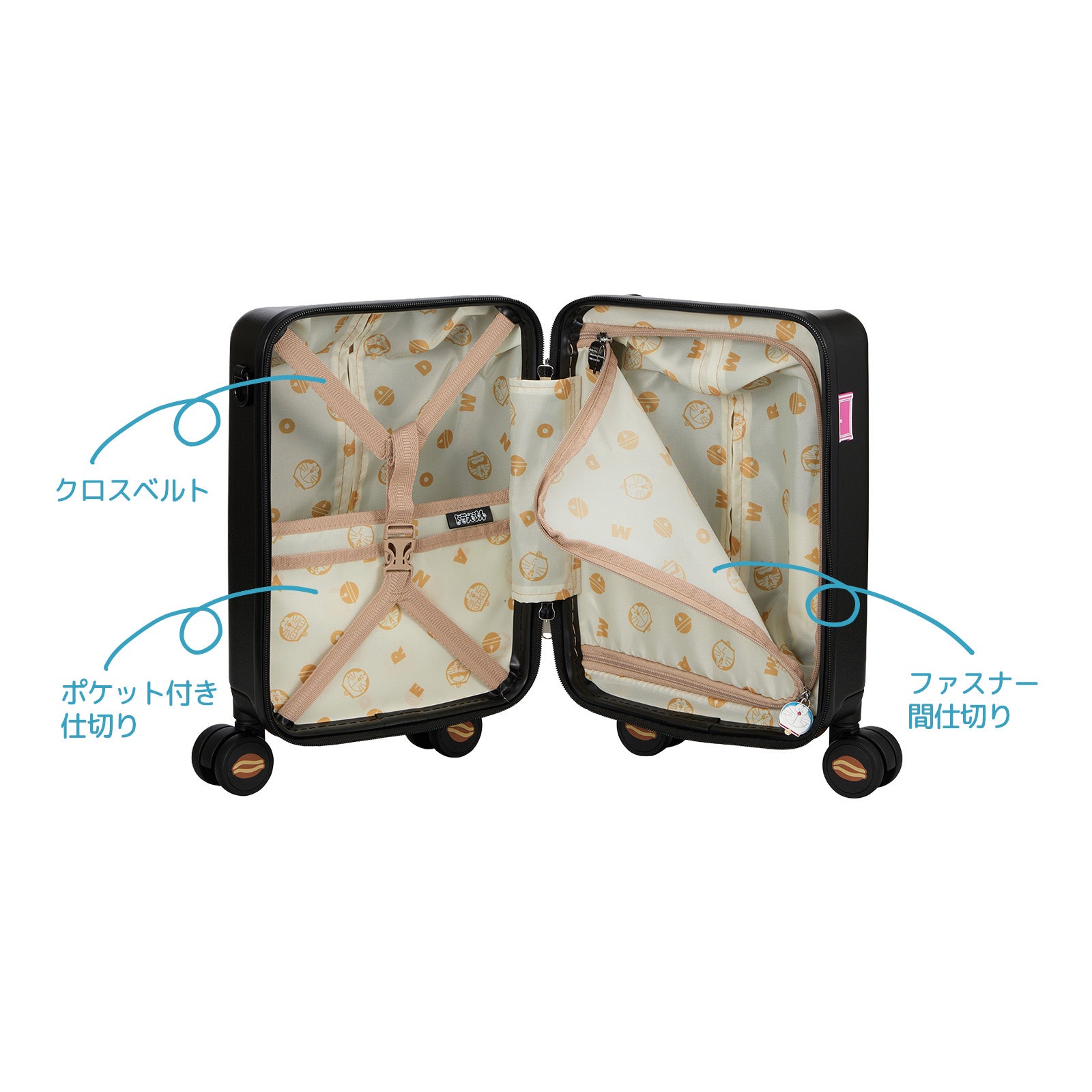 プチキャリー スーツケース 12L ジッパータイプ ドラえもん HPL2343-33