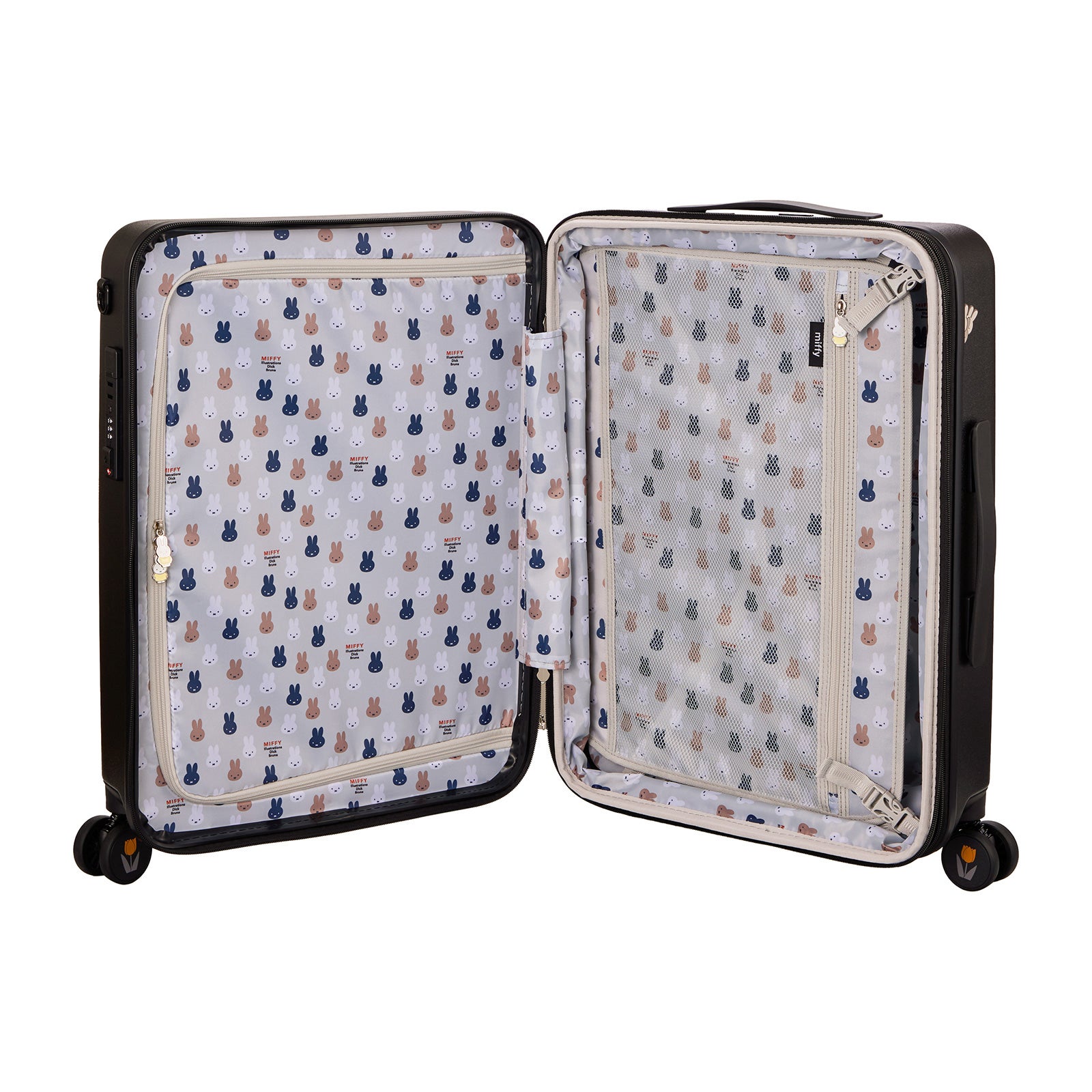 スーツケース Mサイズ 容量拡張 51-60L ジッパータイプ ミッフィー